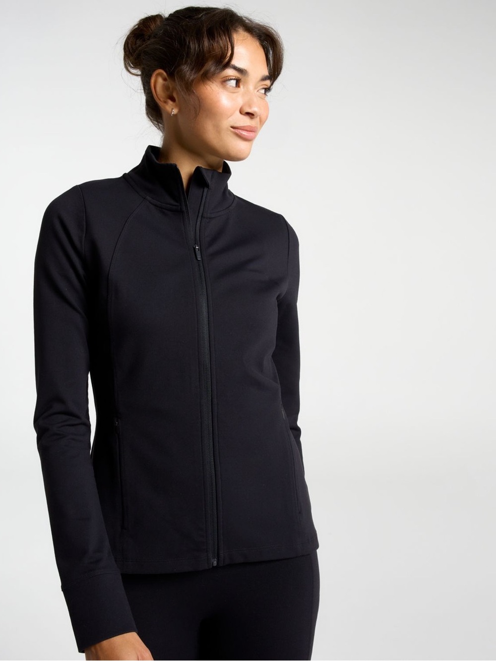 Women’s Black Utility Zip-Front Jacket